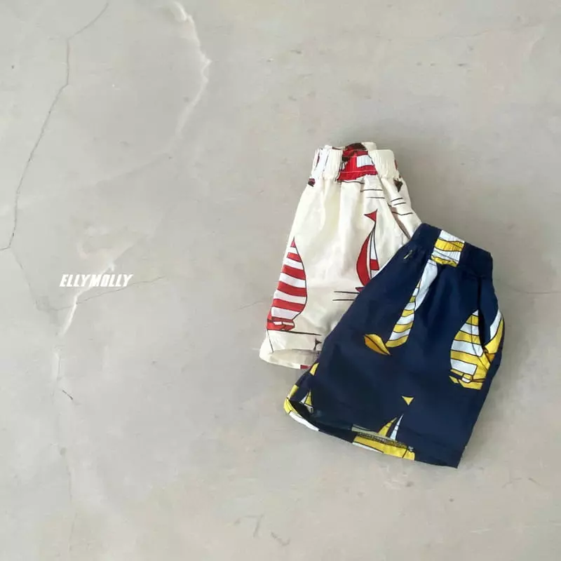 Ellymolly - Korean Children Fashion - #kidsshorts - Sailing Ship Shorts - 4