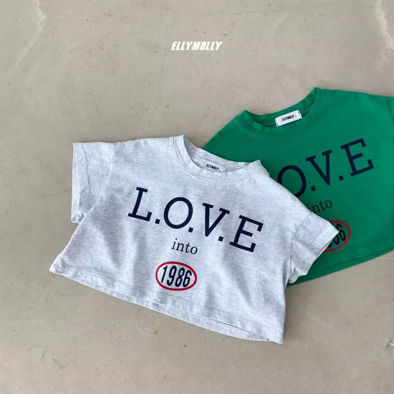 Ellymolly - Korean Children Fashion - #kidsstore - Love Crop Tee - 6