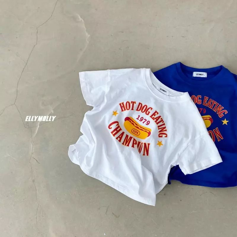 Ellymolly - Korean Children Fashion - #kidsshorts - Hot Dog Tee - 4