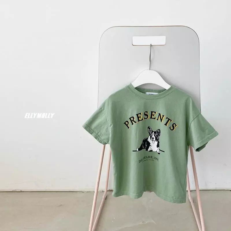 Ellymolly - Korean Children Fashion - #kidsstore - Present Dog Tee - 2