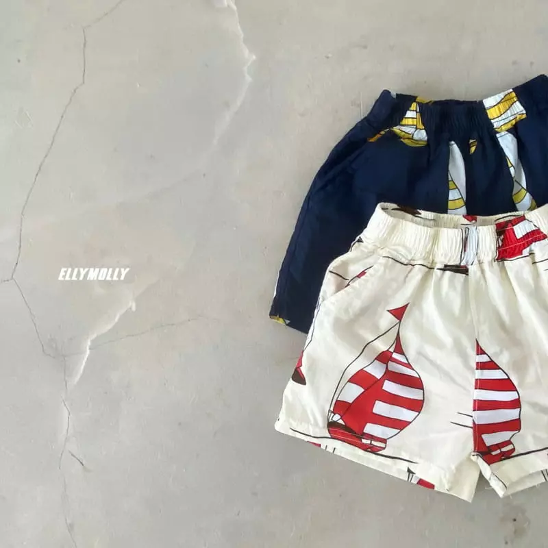 Ellymolly - Korean Children Fashion - #kidzfashiontrend - Sailing Ship Shorts - 5