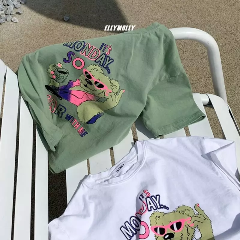 Ellymolly - Korean Children Fashion - #minifashionista - Manicure Bear Tee