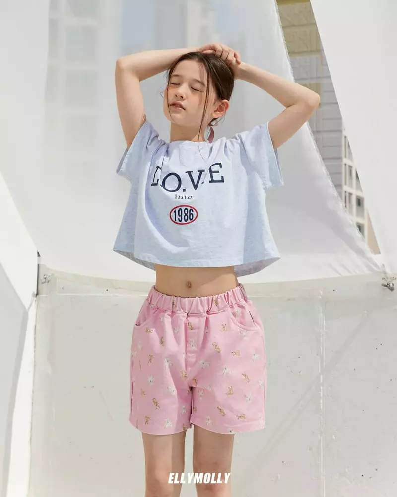 Ellymolly - Korean Children Fashion - #minifashionista - Love Crop Tee - 11