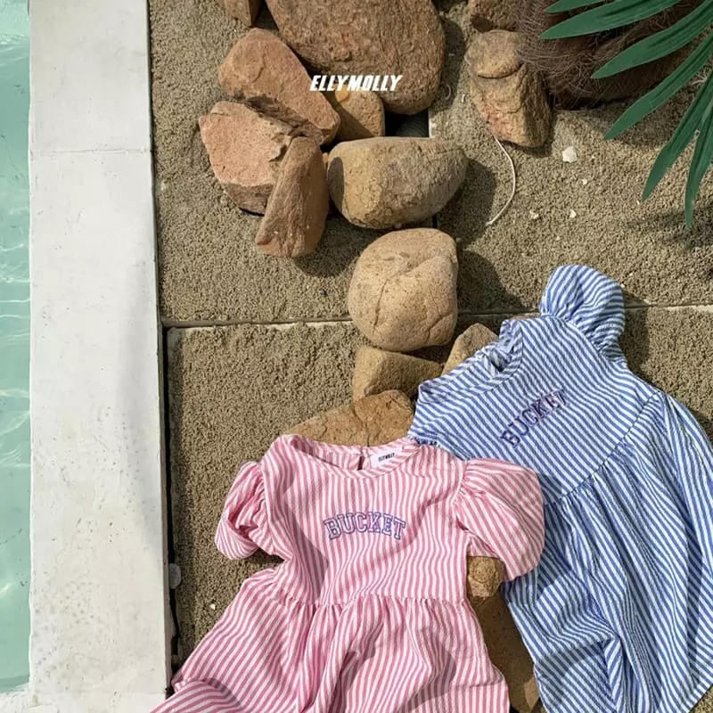 Ellymolly - Korean Children Fashion - #prettylittlegirls - Bebe Shirring One-piece