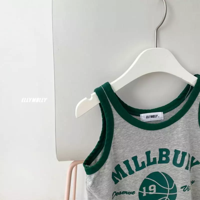 Ellymolly - Korean Children Fashion - #stylishchildhood - Basket Ball Sleeveless - 3