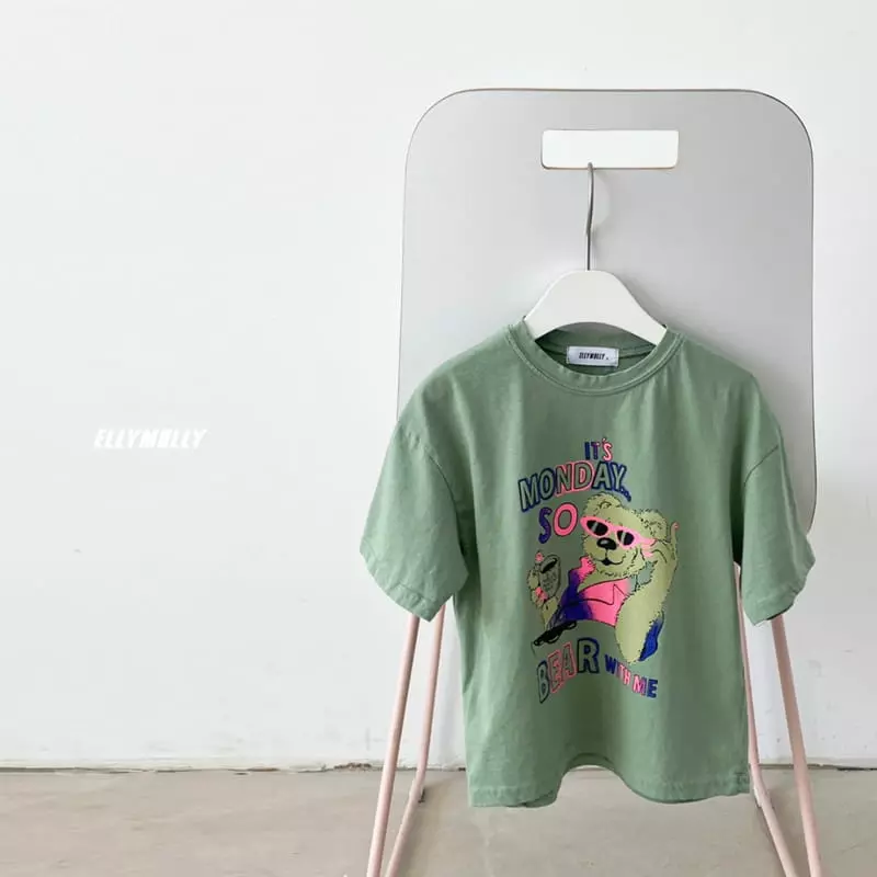 Ellymolly - Korean Children Fashion - #todddlerfashion - Manicure Bear Tee - 3