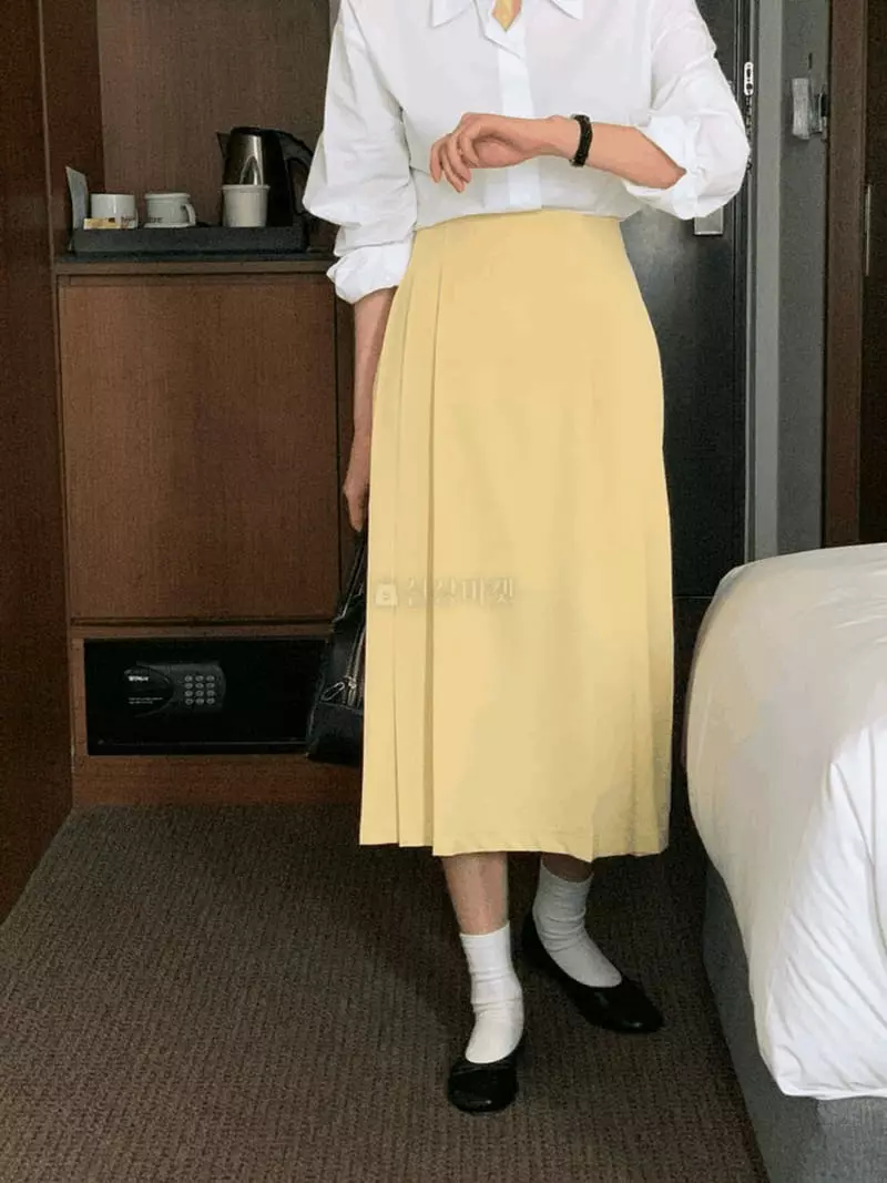 February - Korean Women Fashion - #momslook - Pintuck Wrinkle Skirt - 5