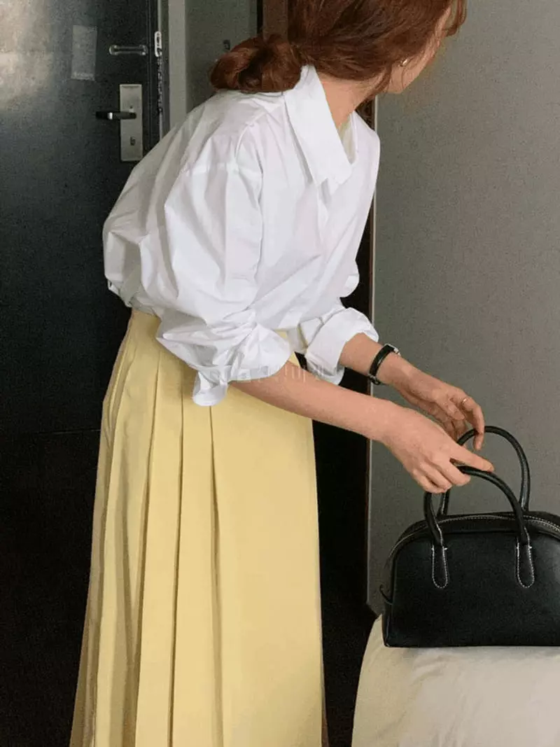 February - Korean Women Fashion - #momslook - Pintuck Wrinkle Skirt - 6