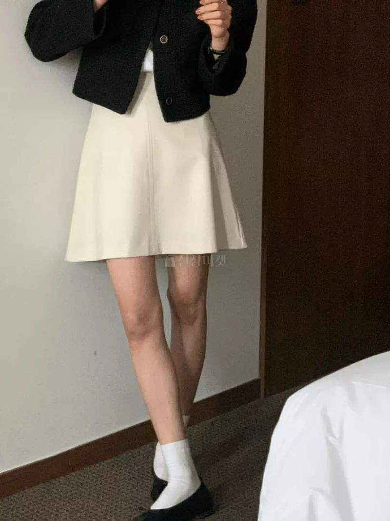 February - Korean Women Fashion - #momslook - Stitch Skirt - 10