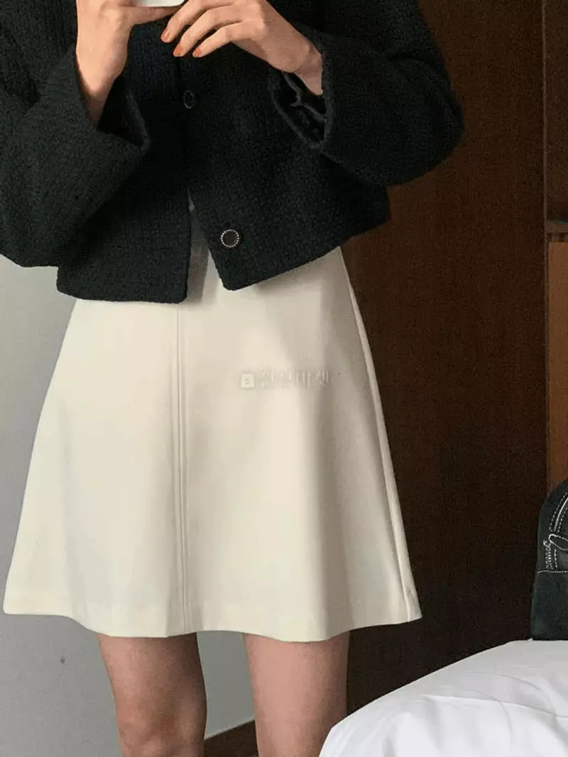 February - Korean Women Fashion - #momslook - Stitch Skirt - 6