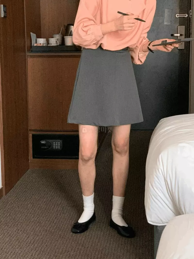 February - Korean Women Fashion - #momslook - Stitch Skirt - 8