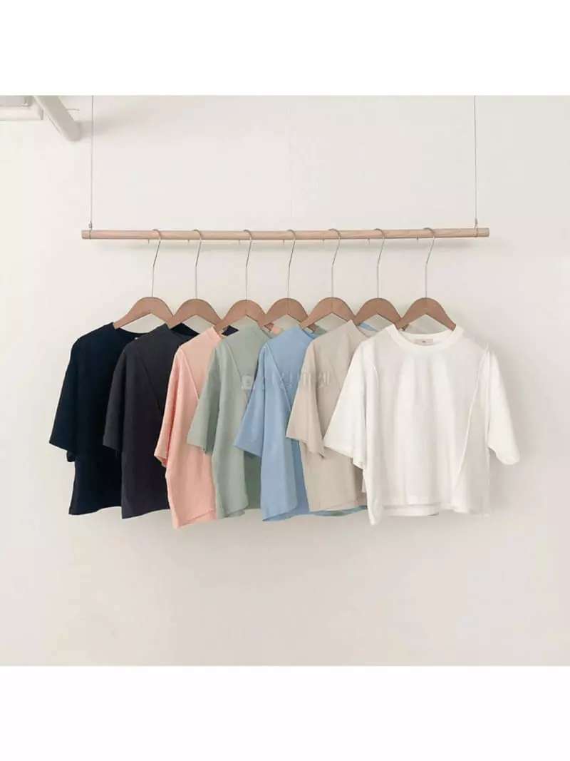 February - Korean Women Fashion - #momslook - Shu Slit Tee - 9