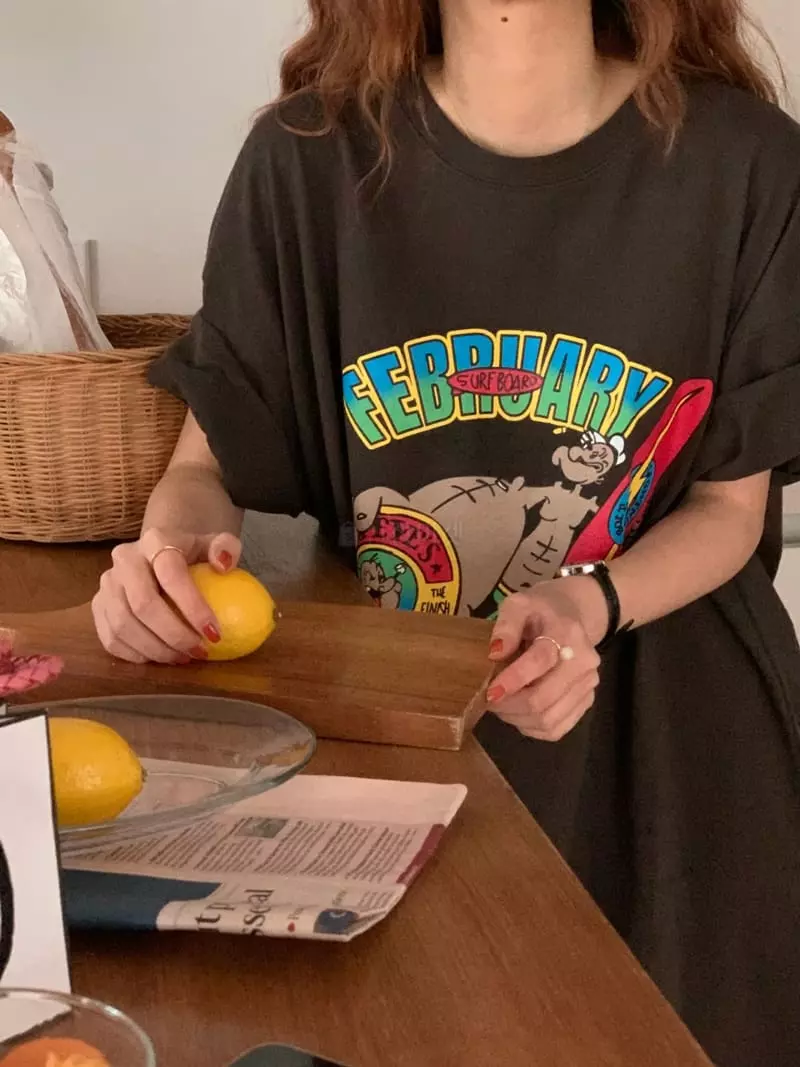 February - Korean Women Fashion - #momslook - Popeye Tee - 9