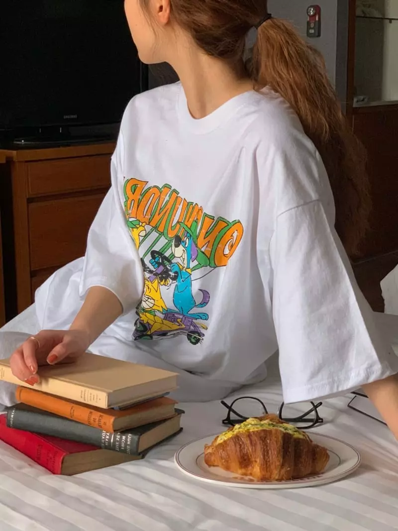 February - Korean Women Fashion - #momslook - Bonbon Tee - 8