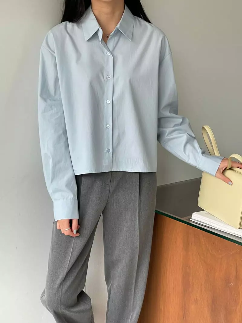 February - Korean Women Fashion - #momslook - Betty Back Button Shirt - 11
