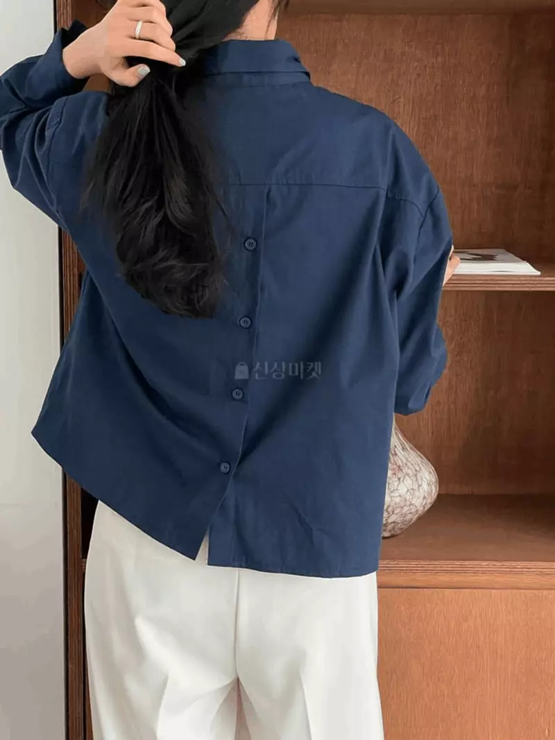 February - Korean Women Fashion - #momslook - Betty Back Button Shirt - 9
