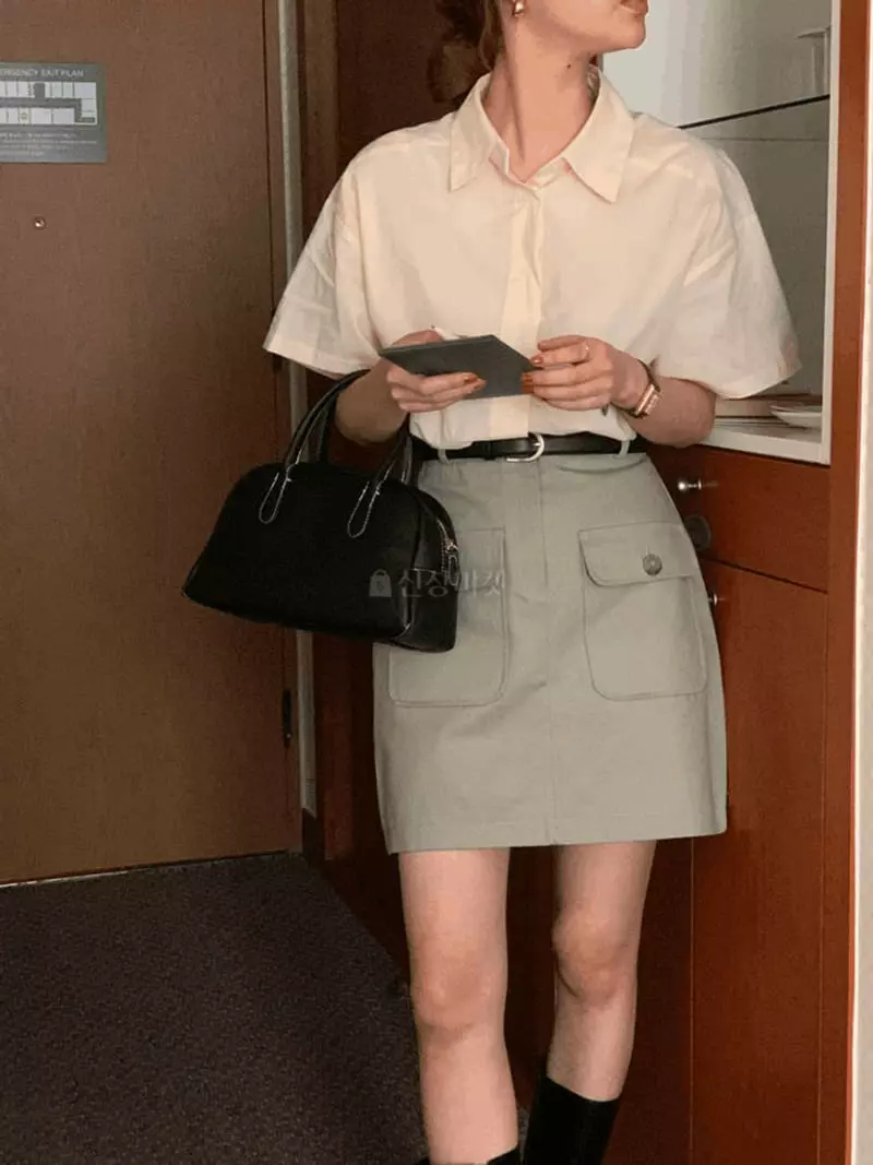February - Korean Women Fashion - #momslook - Milly Box Shirt - 7