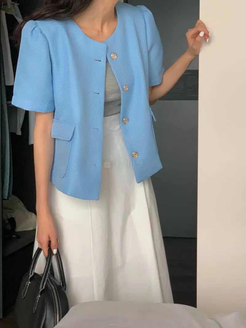February - Korean Women Fashion - #momslook - Lift Twid Jacket