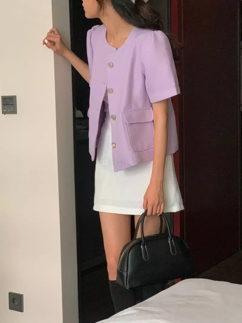February - Korean Women Fashion - #momslook - Lift Twid Jacket - 9