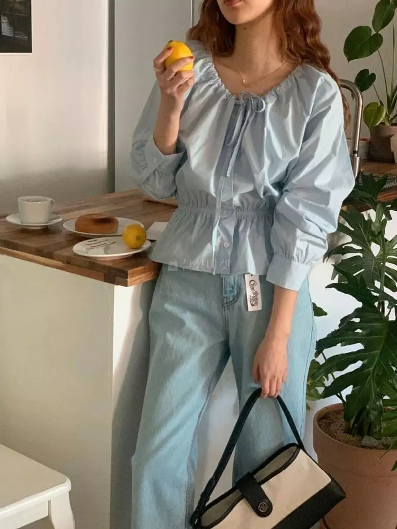 February - Korean Women Fashion - #momslook - Ribbon Blouse - 7