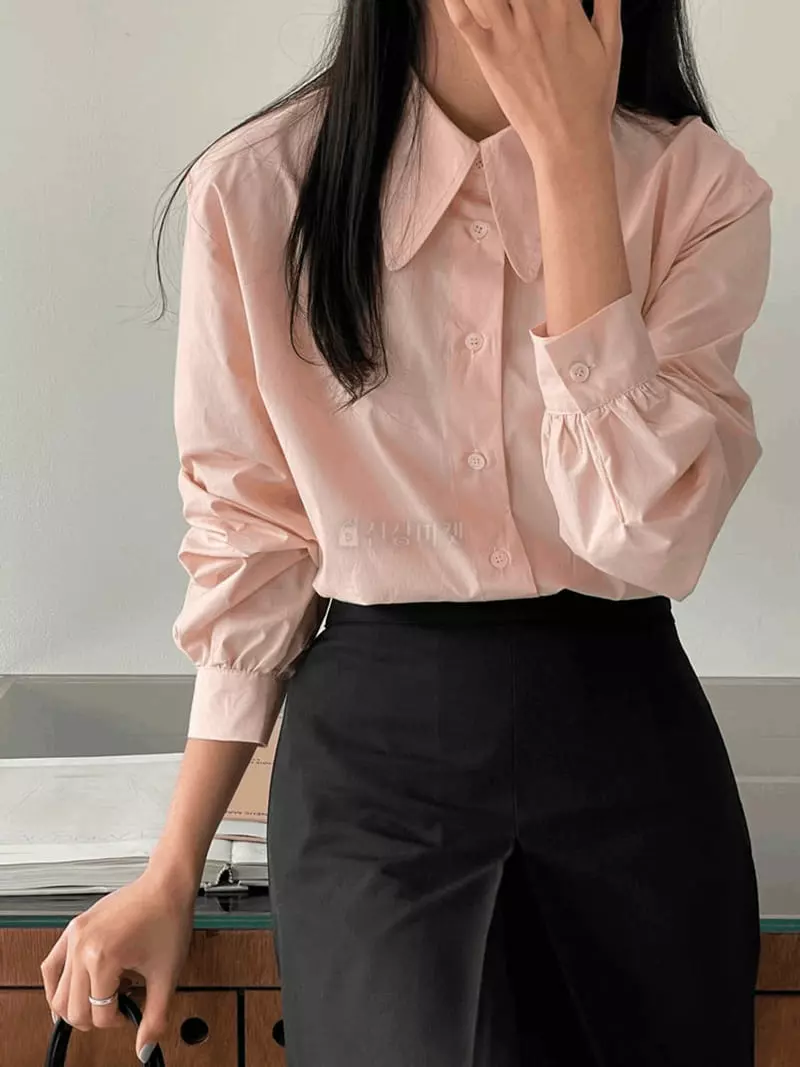 February - Korean Women Fashion - #momslook - Lene Collar Shirt - 9
