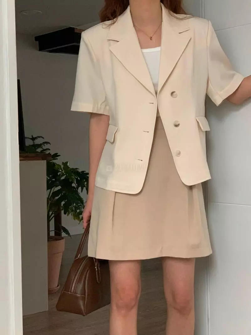 February - Korean Women Fashion - #momslook - Roen Button Skirt - 7