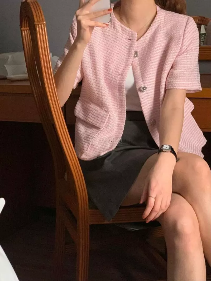 February - Korean Women Fashion - #momslook - Lor Twid Jacket - 6