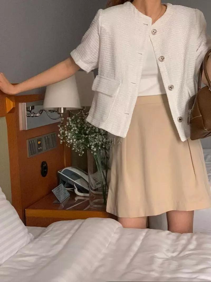 February - Korean Women Fashion - #momslook - Lor Twid Jacket - 7