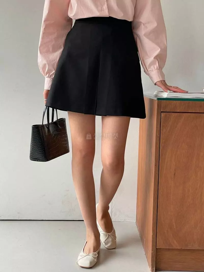 February - Korean Women Fashion - #pursuepretty - Front Wrinkle Skirt