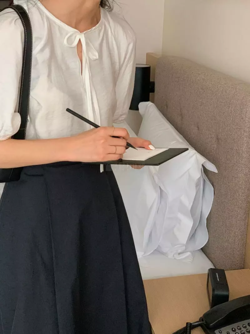 February - Korean Women Fashion - #restrostyle - Poach Blouse - 7