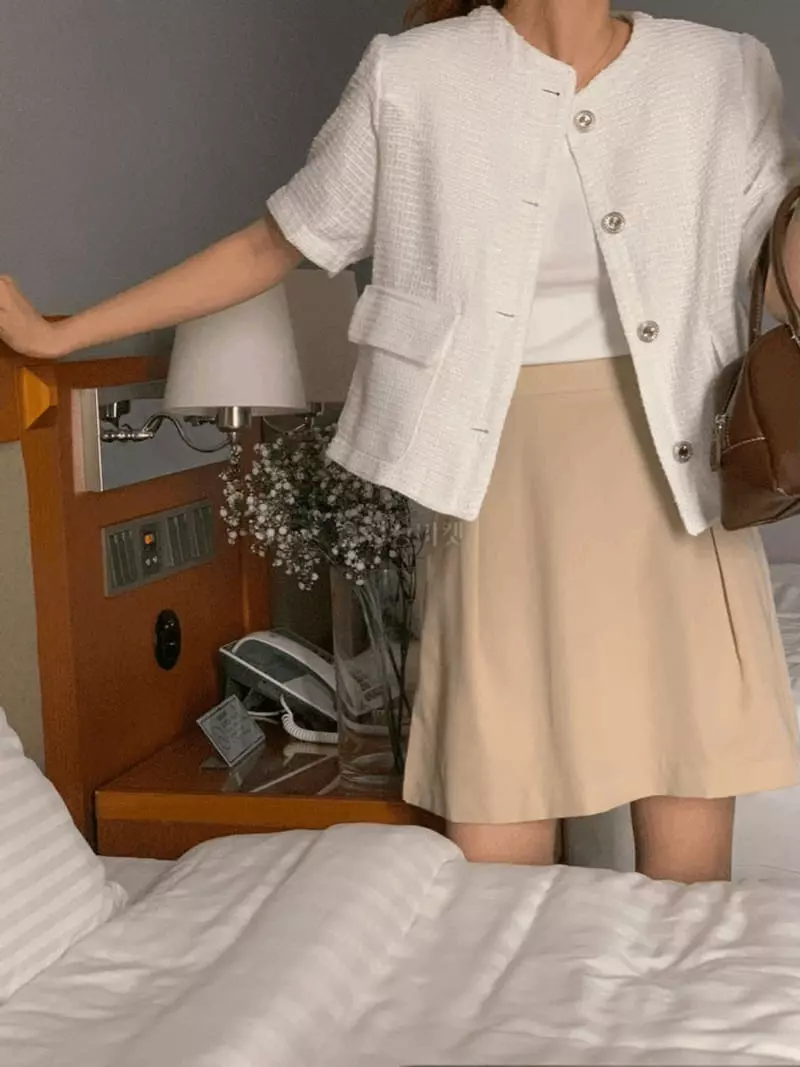 February - Korean Women Fashion - #restrostyle - Lor Twid Jacket - 12