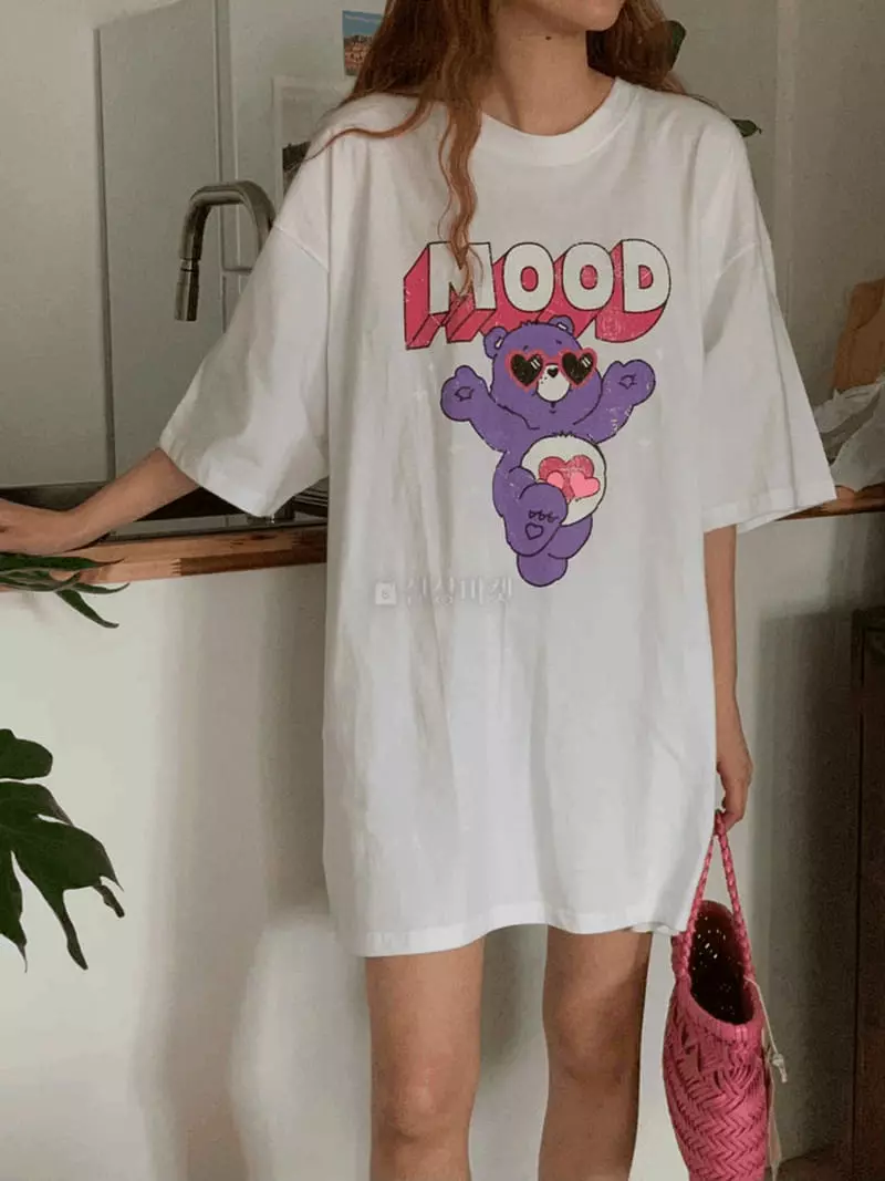 February - Korean Women Fashion - #vintagekidsstyle - Hear Bear Tee - 11