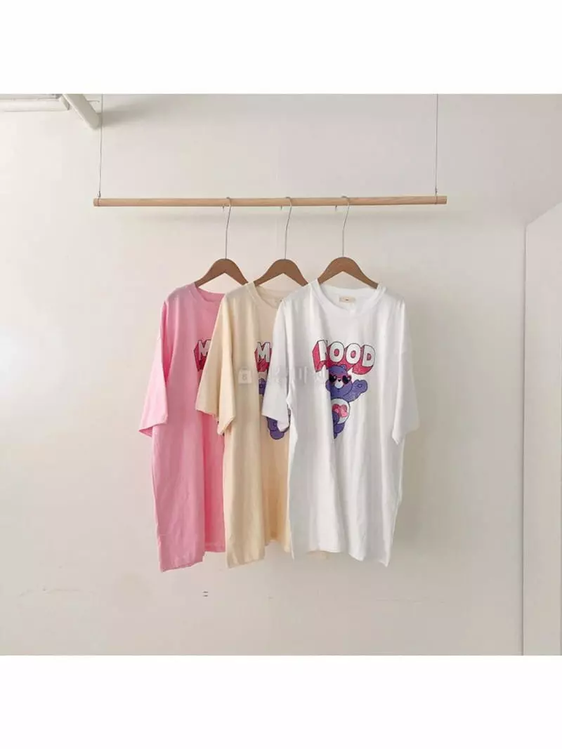 February - Korean Women Fashion - #womensfashion - Hear Bear Tee - 3