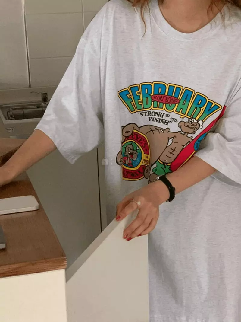 February - Korean Women Fashion - #womensfashion - Popeye Tee - 12