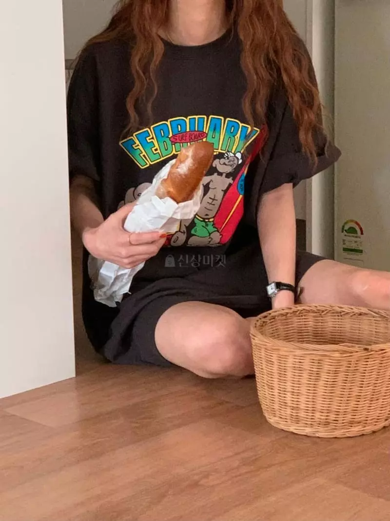 February - Korean Women Fashion - #momslook - Popeye Tee - 4