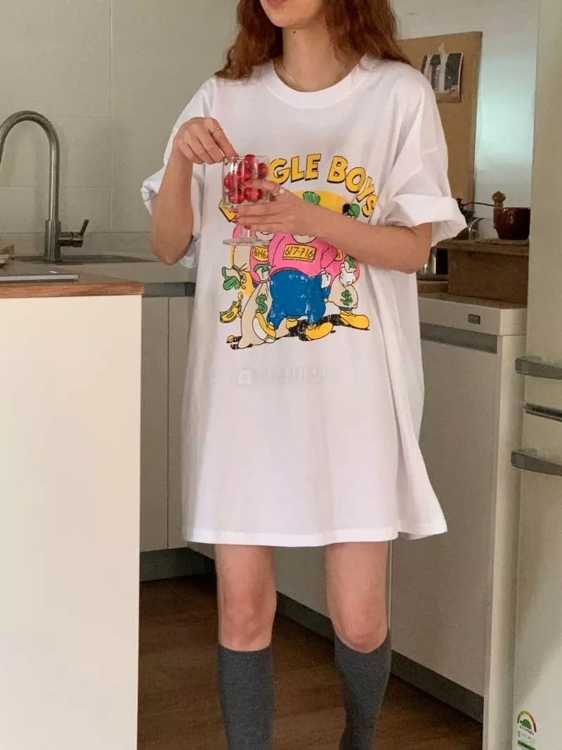 February - Korean Women Fashion - #womensfashion - Beagle Tee - 3