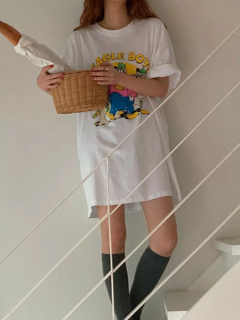 February - Korean Women Fashion - #womensfashion - Beagle Tee - 5