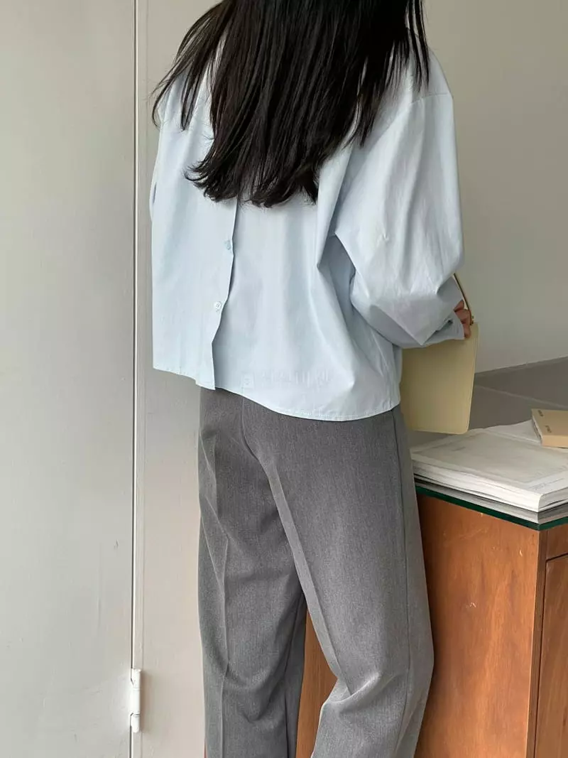 February - Korean Women Fashion - #womensfashion - Betty Back Button Shirt - 12
