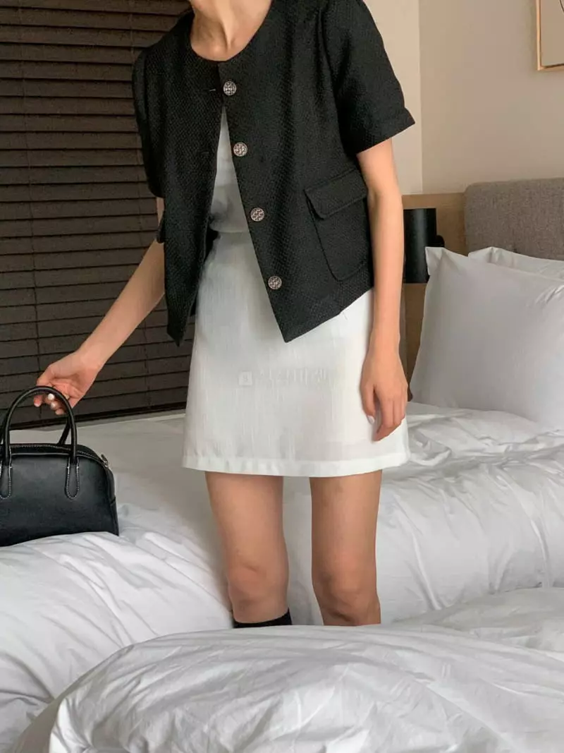 February - Korean Women Fashion - #momslook - Lift Twid Jacket - 4