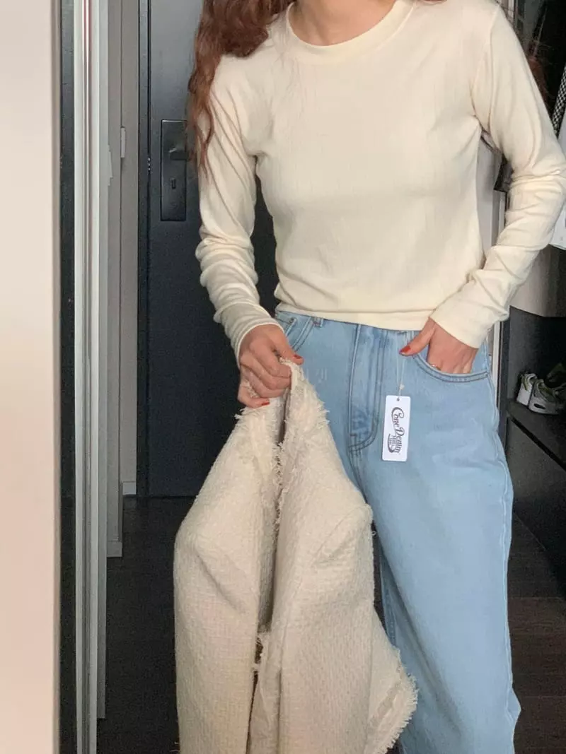 February - Korean Women Fashion - #womensfashion - Lit Rib Tee