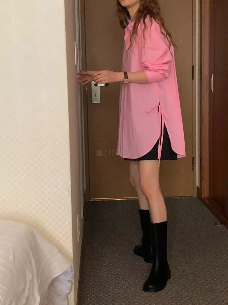 February - Korean Women Fashion - #womensfashion - River Long String Shirt