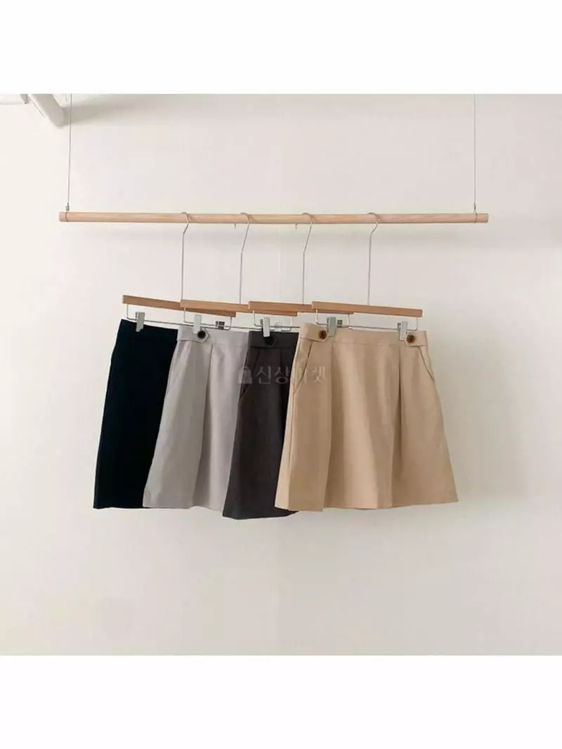 February - Korean Women Fashion - #womensfashion - Roen Button Skirt - 3