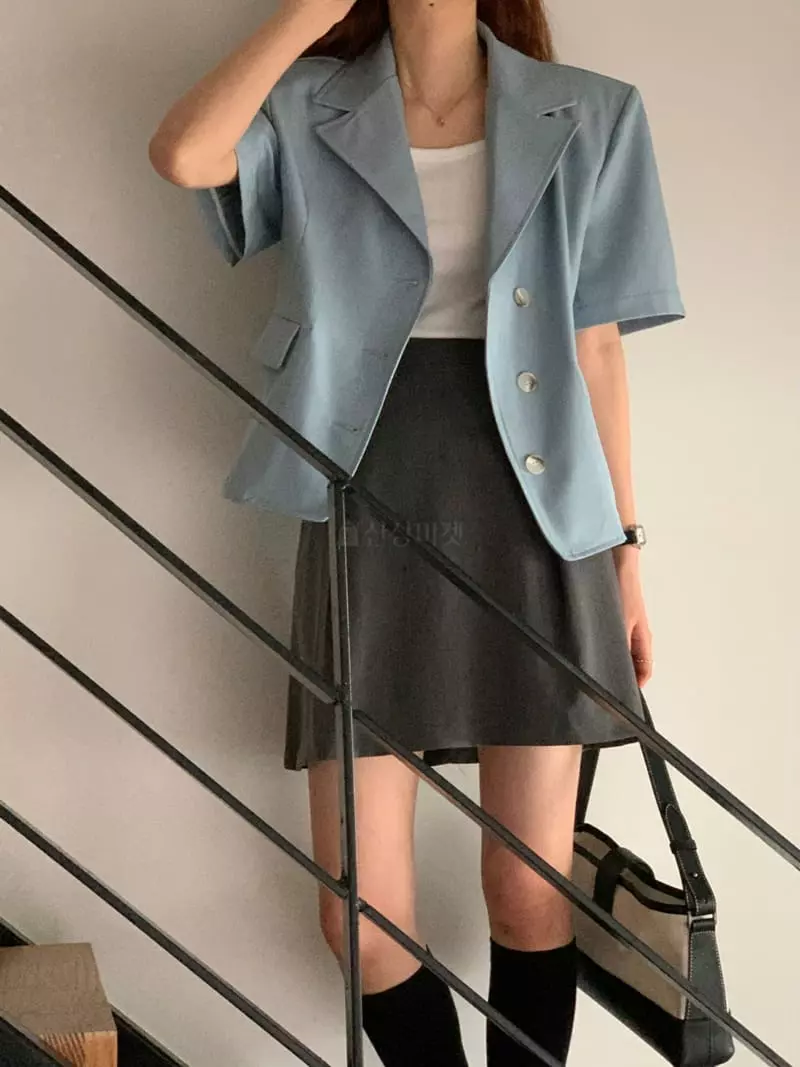 February - Korean Women Fashion - #womensfashion - Roen Button Skirt - 9