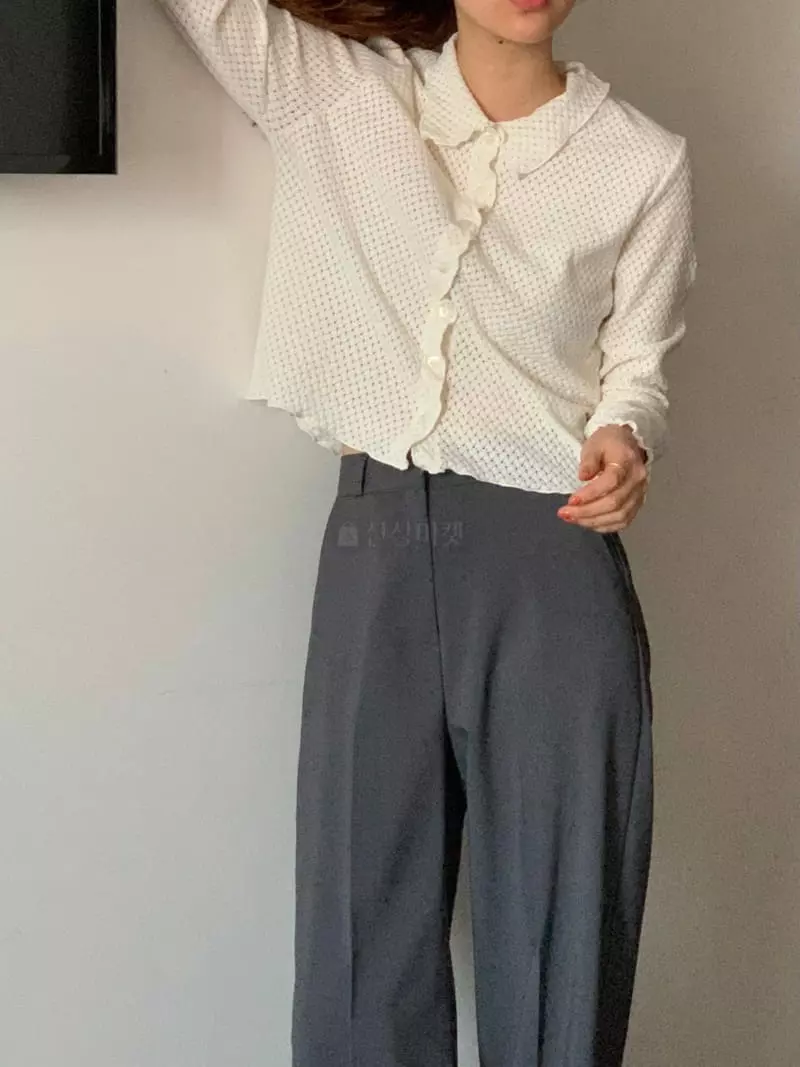 February - Korean Women Fashion - #womensfashion - Lace Shirt - 3