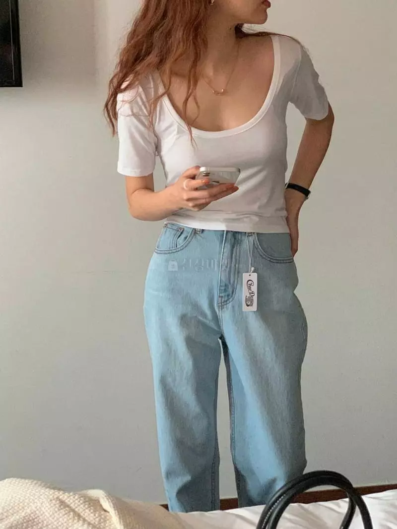 February - Korean Women Fashion - #womensfashion - Round Tee - 2