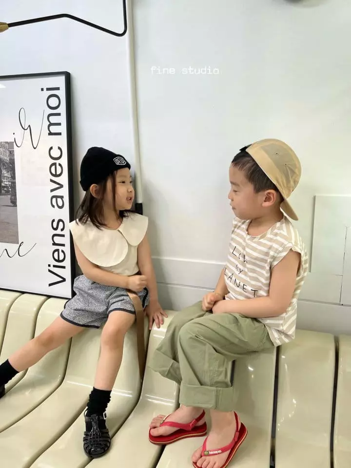 Fine Studio - Korean Children Fashion - #kidzfashiontrend - Unbal Collar Sleeveless - 10