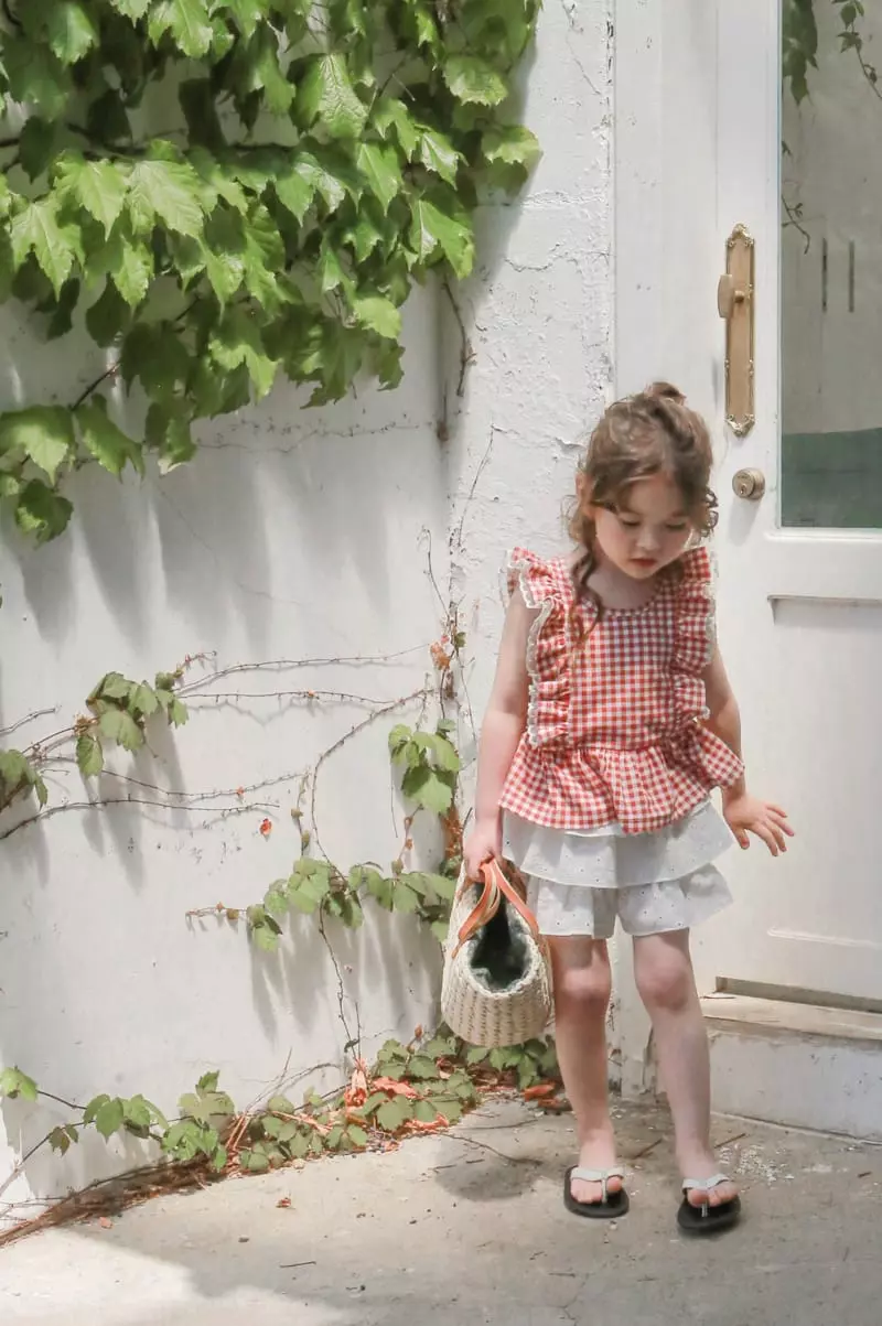 Flo - Korean Children Fashion - #kidsshorts - Check Top - 10