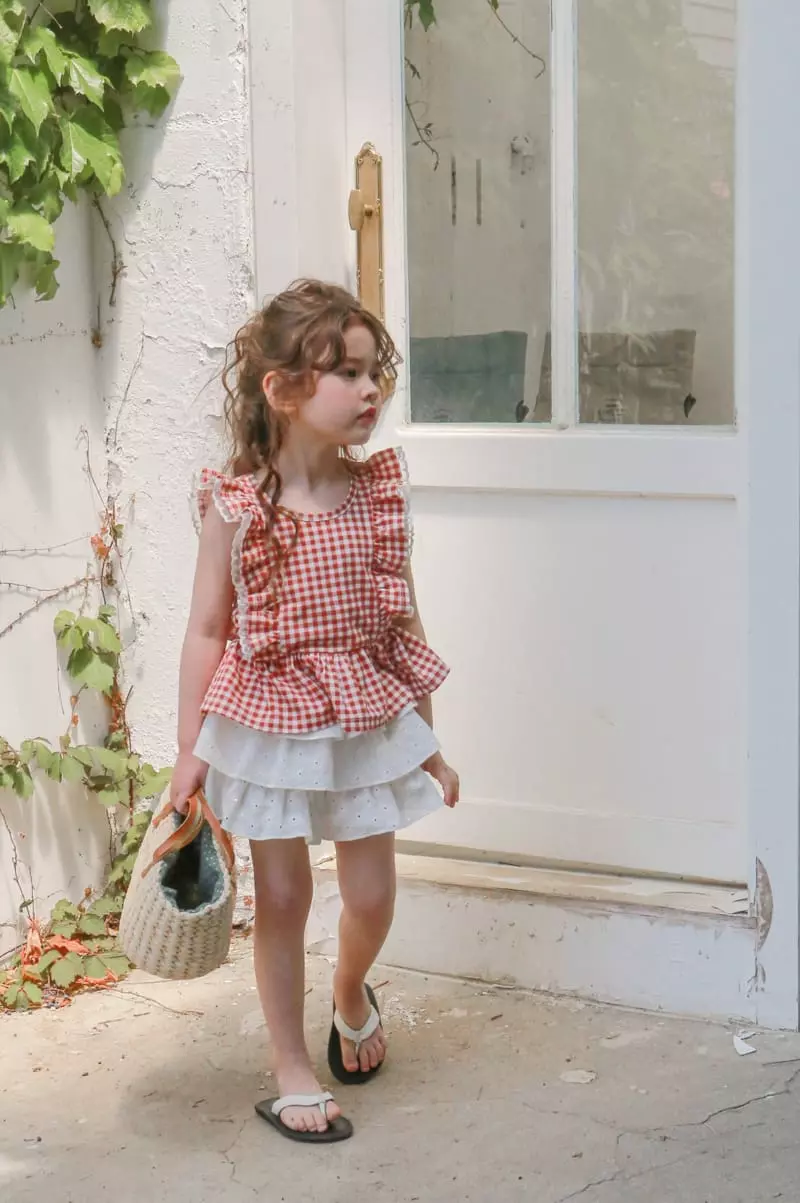 Flo - Korean Children Fashion - #kidzfashiontrend - Check Top - 12