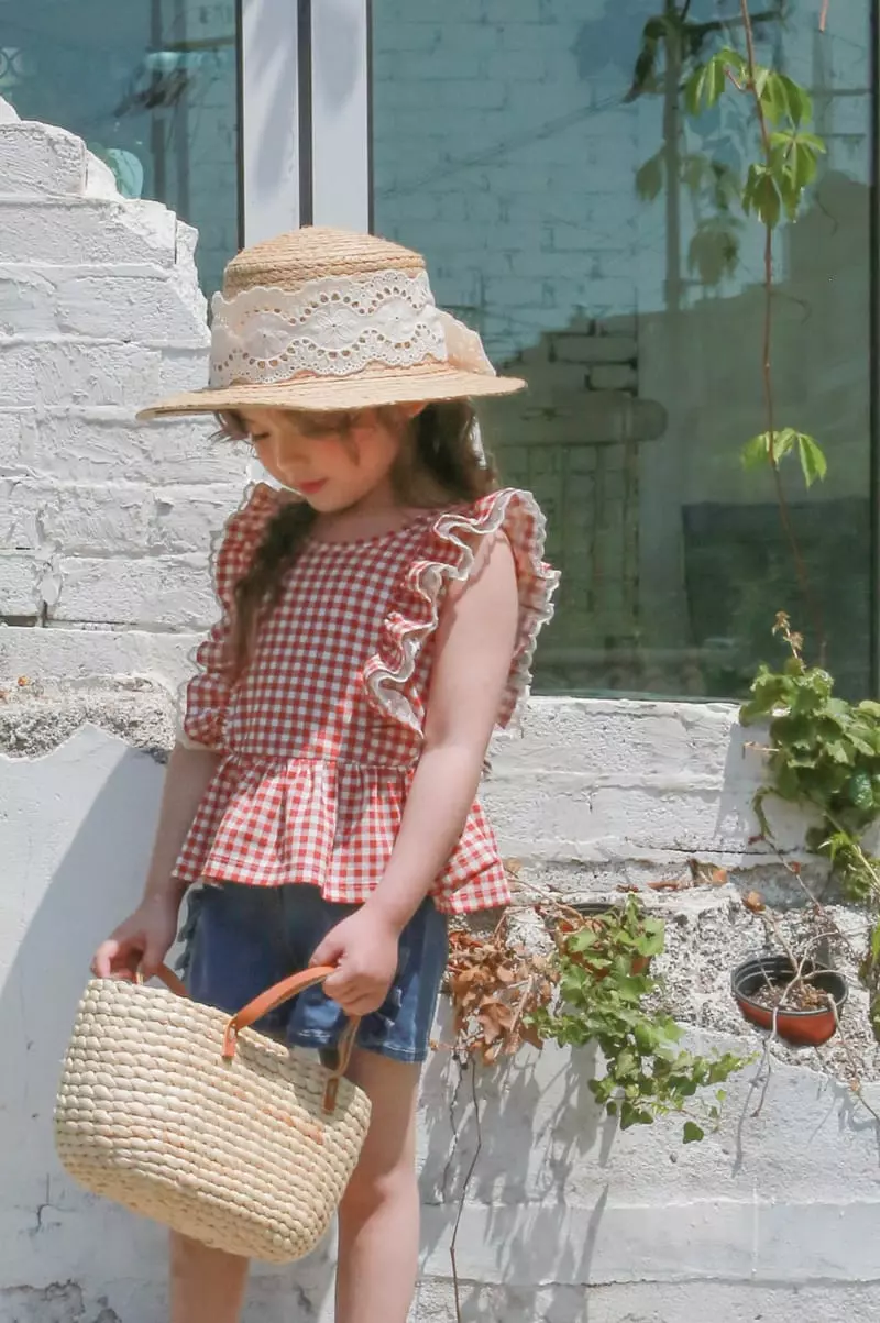 Flo - Korean Children Fashion - #prettylittlegirls - Check Top