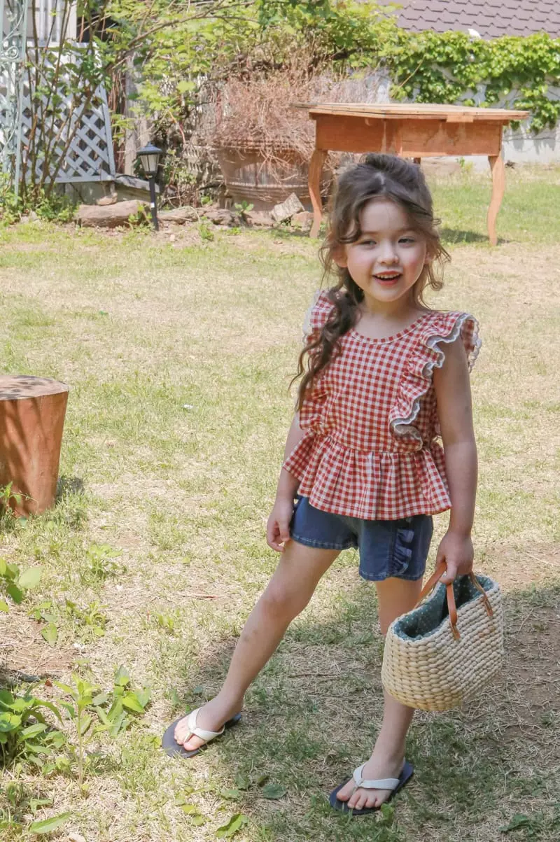 Flo - Korean Children Fashion - #toddlerclothing - Check Top - 4